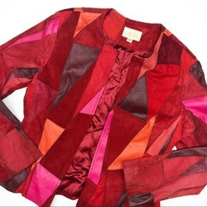 Cache Vintage 90's Leather Patchwork Jacket.